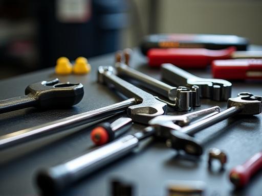 Herramientas de mecánico listas para una reparación a domicilio.